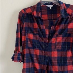 PLAID BUTTON DOWN SHIRT